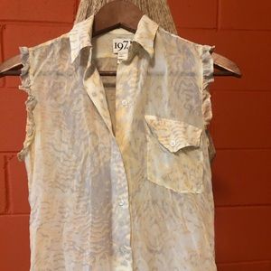 Reiss 1971 sleeveless silk blouse